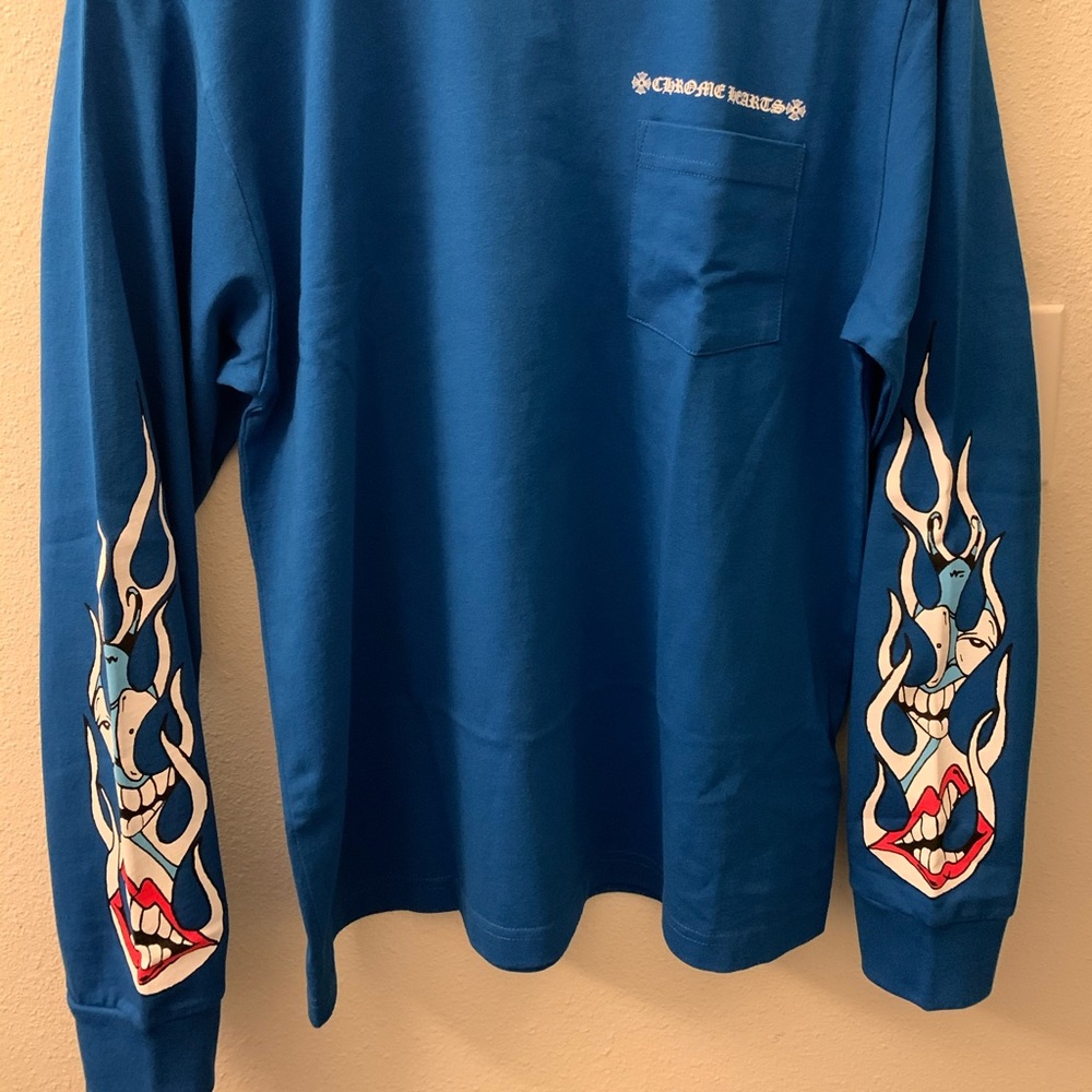 NEW Chrome Hearts ‘SPACE’ Matty Boy L/S Shirt Blue - Picture 2 of 4